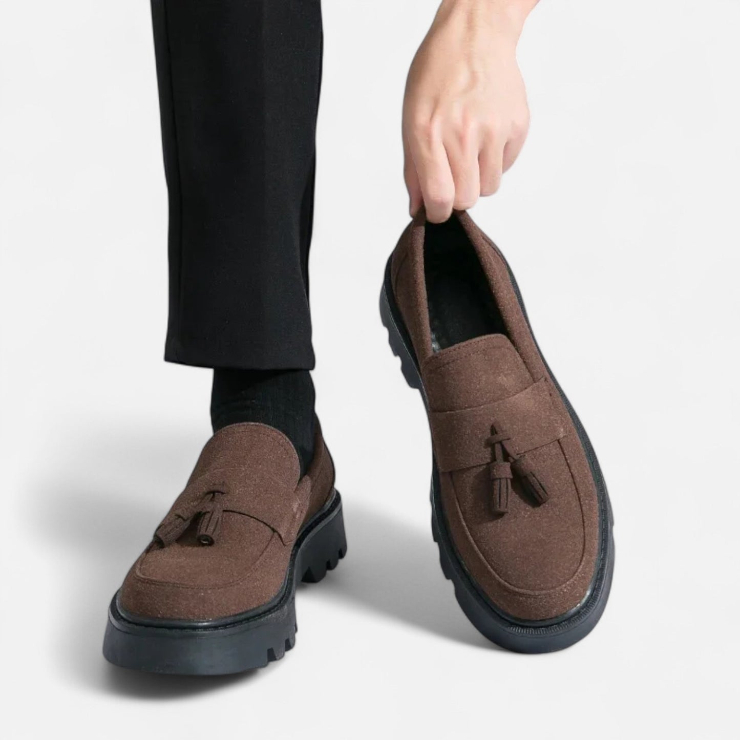 Mireve | Mocassins en Daim à Semelle Épaisse pour Homme