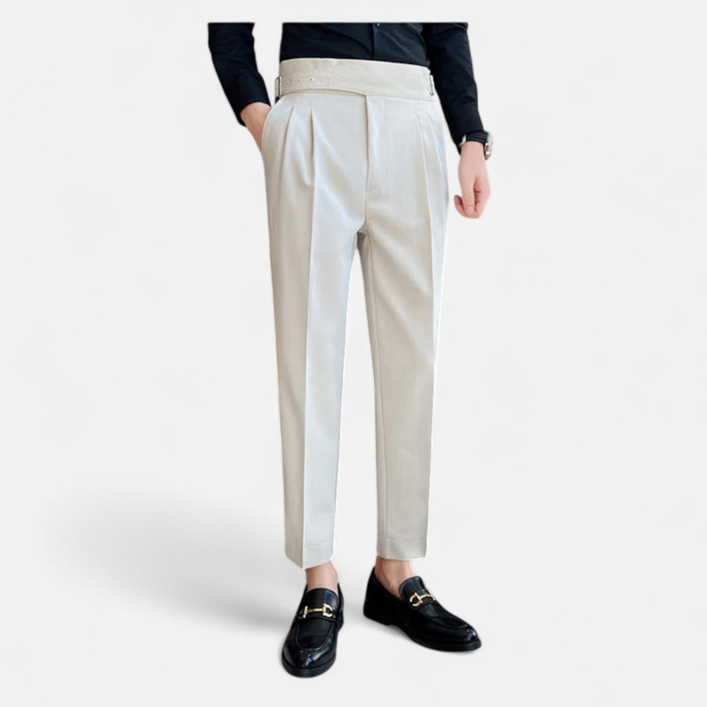 Mireve | Pantalon Taille Haute Ceinturé pour Homme