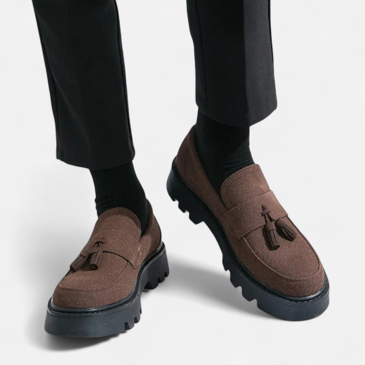Mireve | Mocassins en Daim à Semelle Épaisse pour Homme