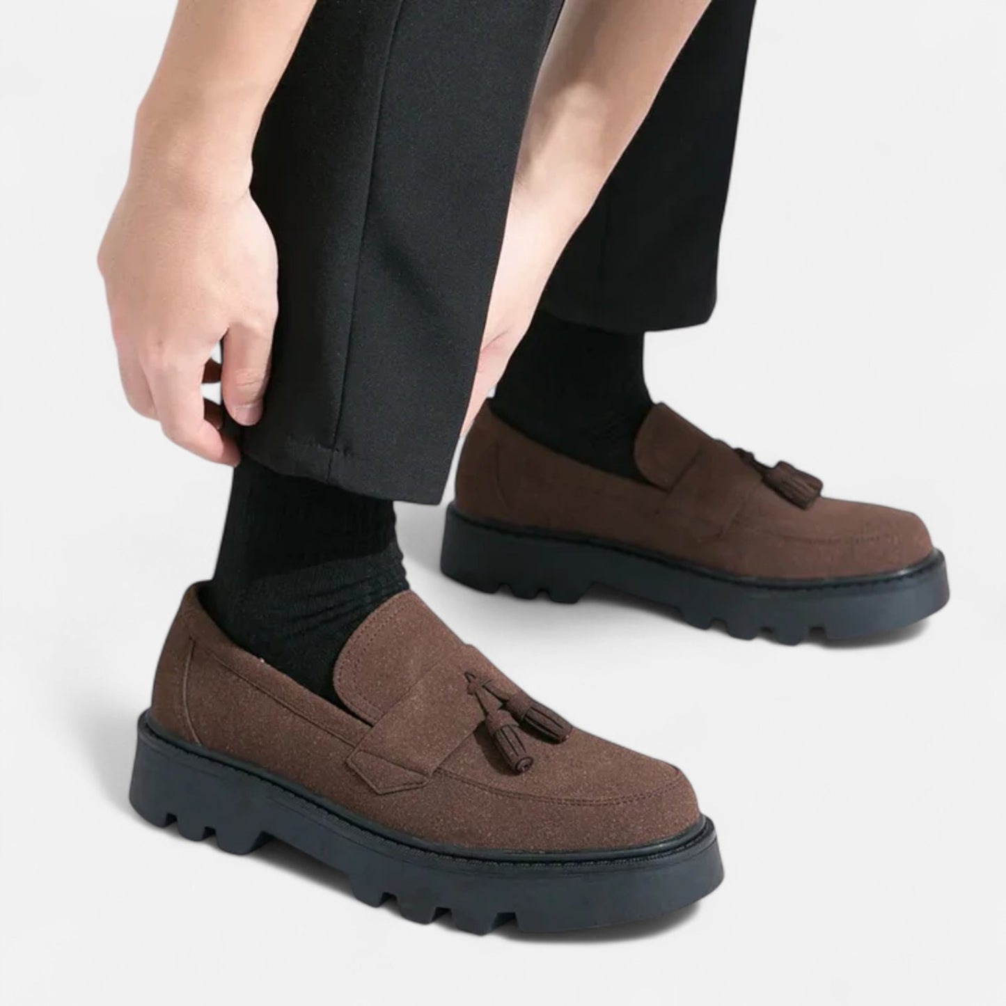 Mireve | Mocassins en Daim à Semelle Épaisse pour Homme