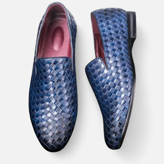Mireve | Mocassins Rétro en Cuir Tressé pour Homme