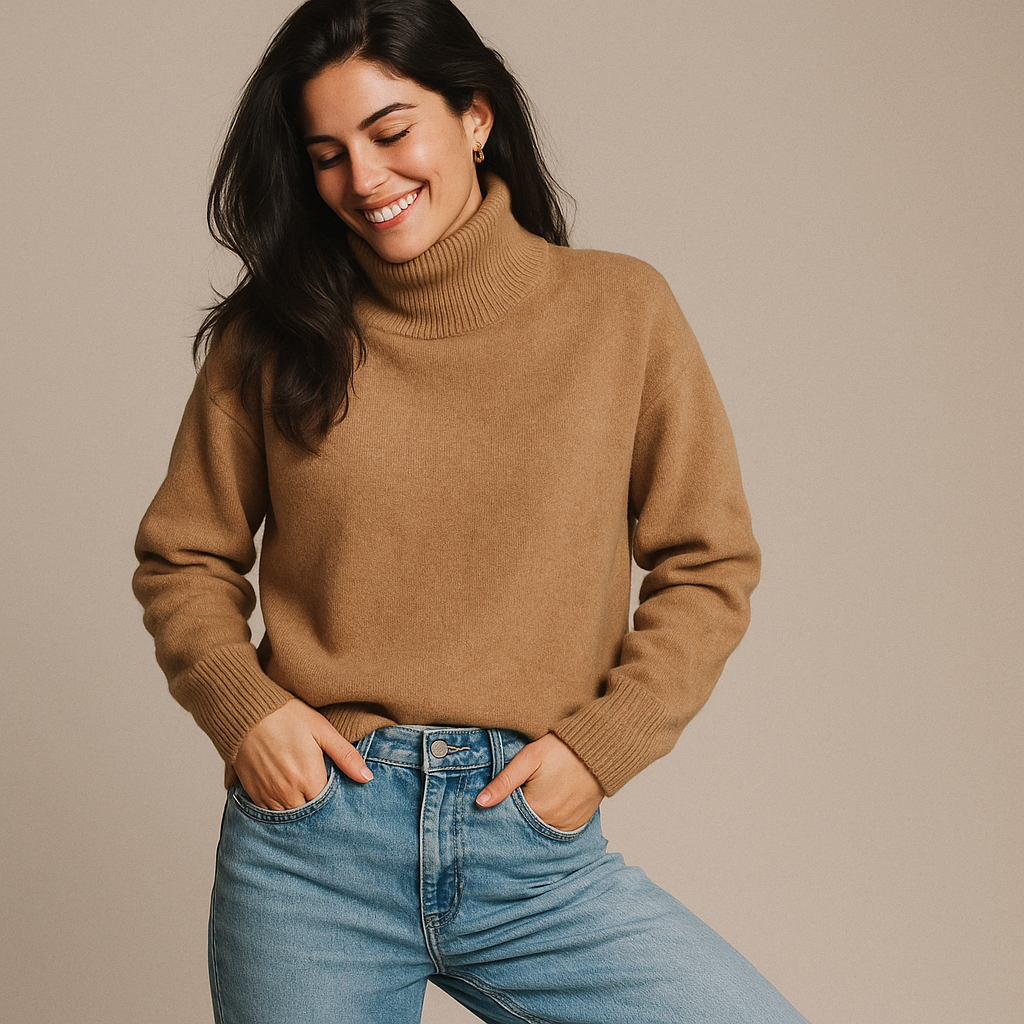 Mireve | Pull tricoté à col montant en cachemire pour femme