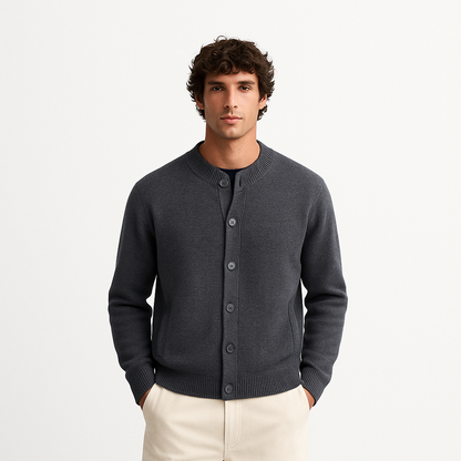 Mireve | Cardigan décontracté à col montant en pure laine