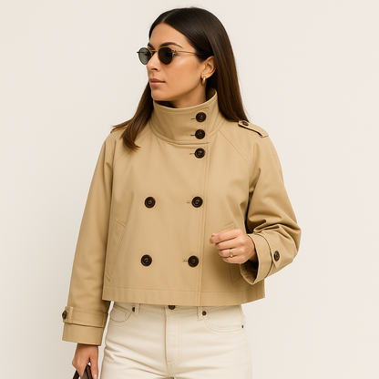 Mireve | Trench-coat boutonné en daim pour femme