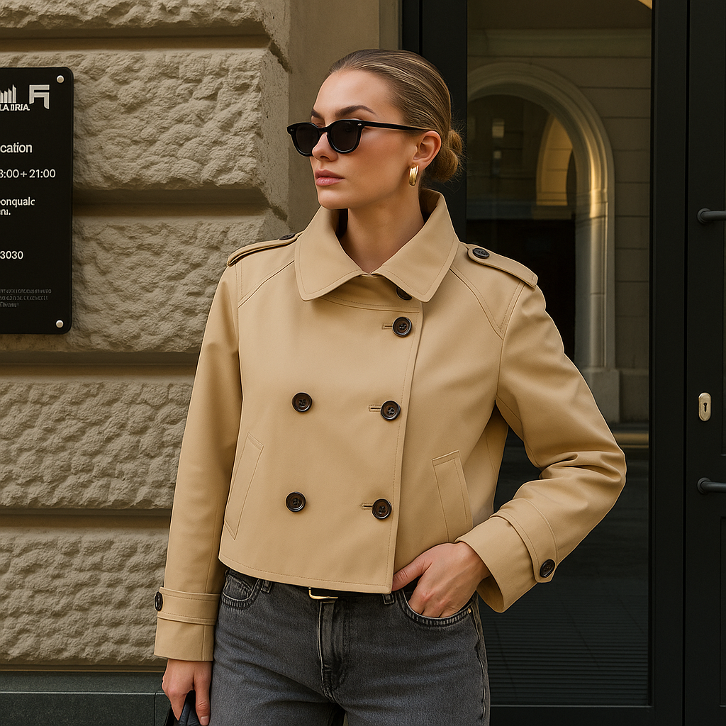 Mireve | Trench-coat boutonné en daim pour femme