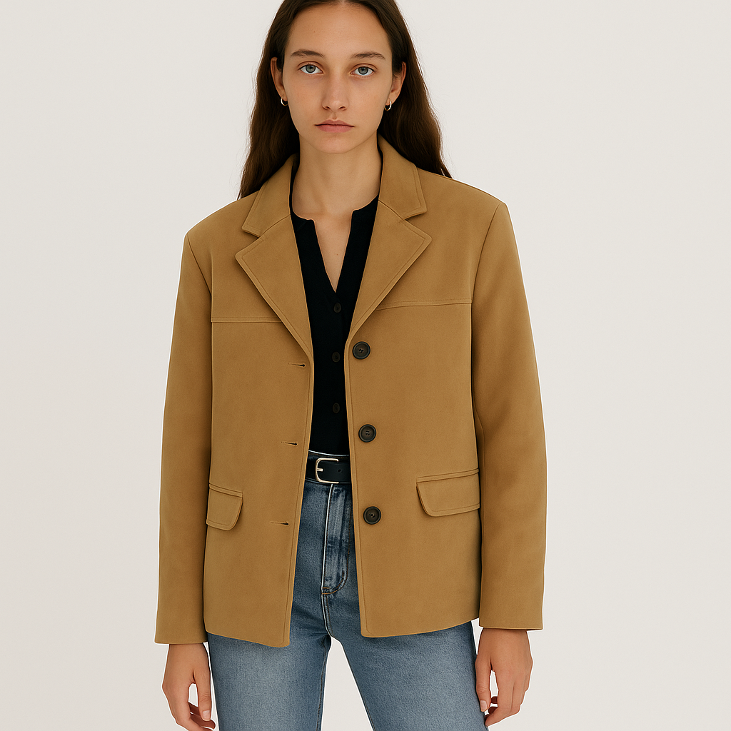Mireve | Veste en cuir et daim marron vintage pour femme