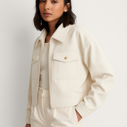 Mireve | Veste zippée à manches longues et revers souples