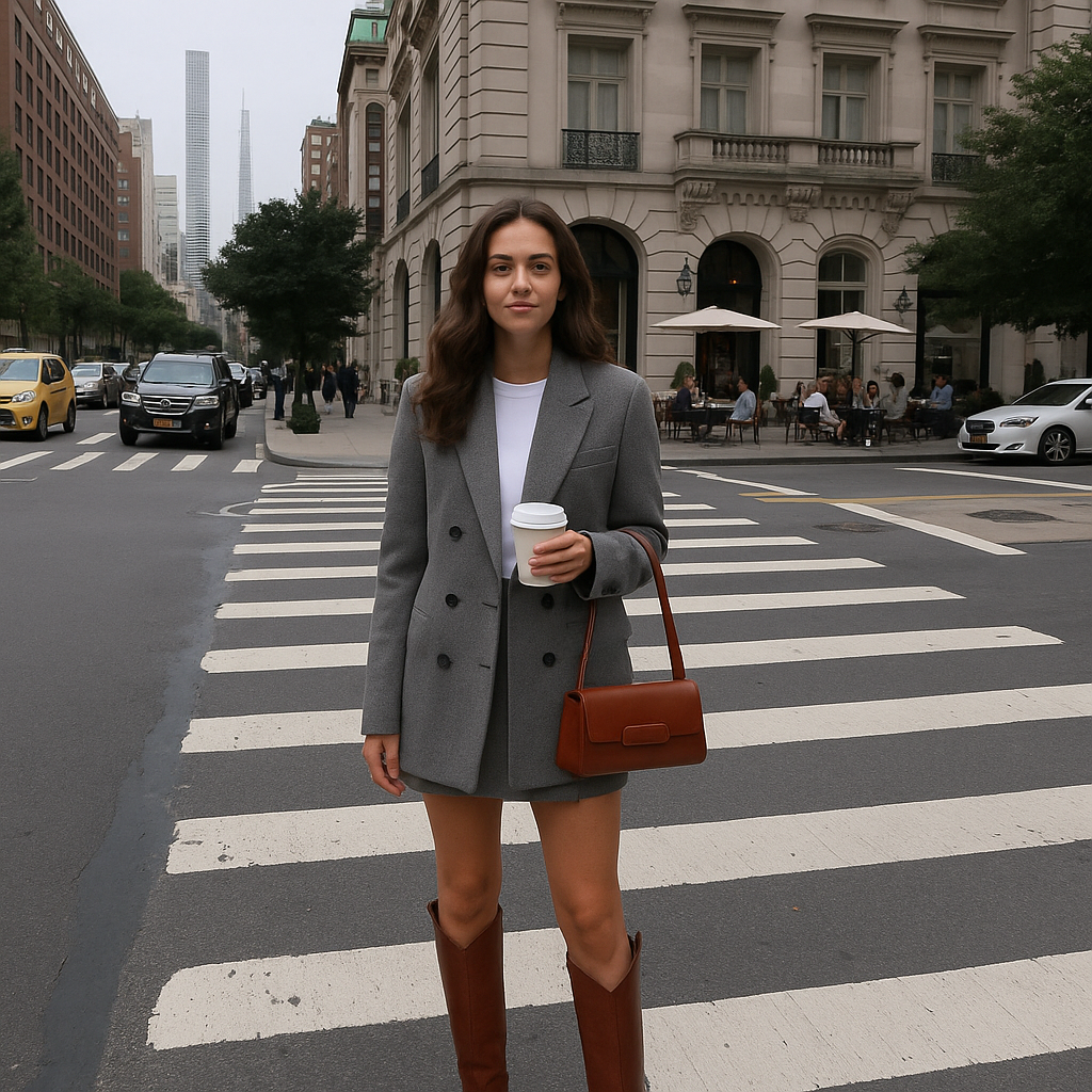 Mireve | Manteau femme à double boutonnage en laine mélangée
