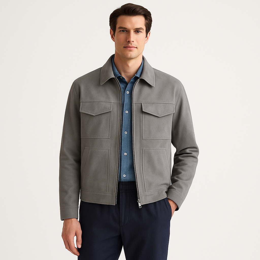 Mireve | Veste en daim surdimensionnée de style luxueux pour homme