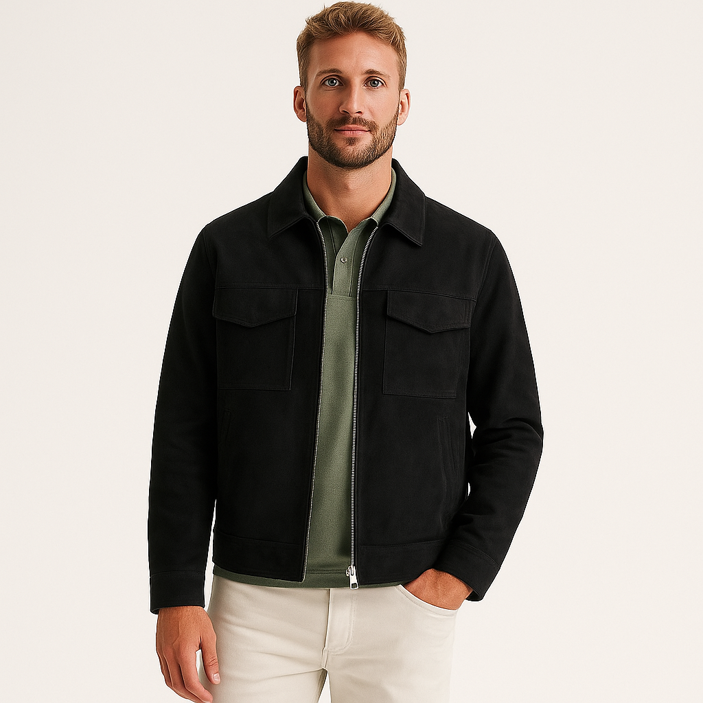Mireve | Veste en daim surdimensionnée de style luxueux pour homme