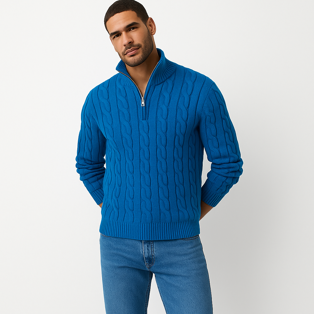 Mireve | Pull tricoté demi-zip pour homme