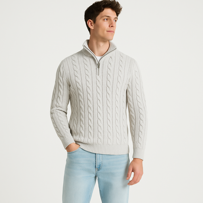 Mireve | Pull tricoté demi-zip pour homme