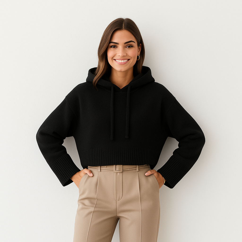 Mireve | Pull ample en laine à capuche pour femme