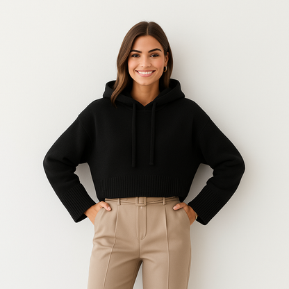 Mireve | Pull ample en laine à capuche pour femme