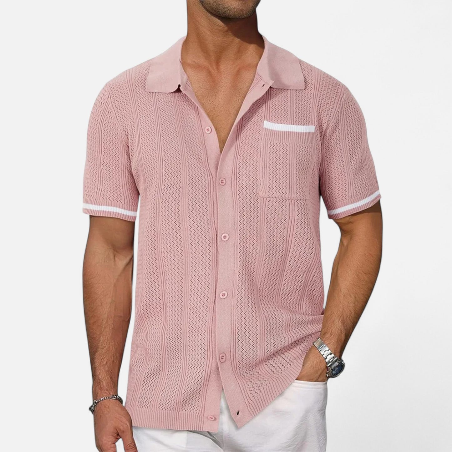 Mireve | Chemise Décontractée Homme à Manches Courtes – Élégance Aérée, Confort Estival