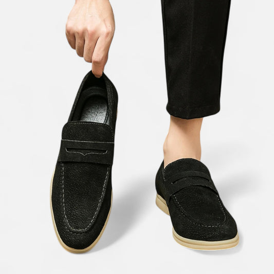 Mireve | Mocassins en Daim Respirants à Enfiler pour Homme
