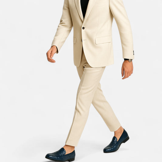 Mireve | Mocassins Rétro en Cuir Tressé pour Homme