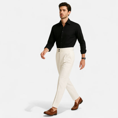 Mireve | Pantalon Taille Haute Ceinturé pour Homme