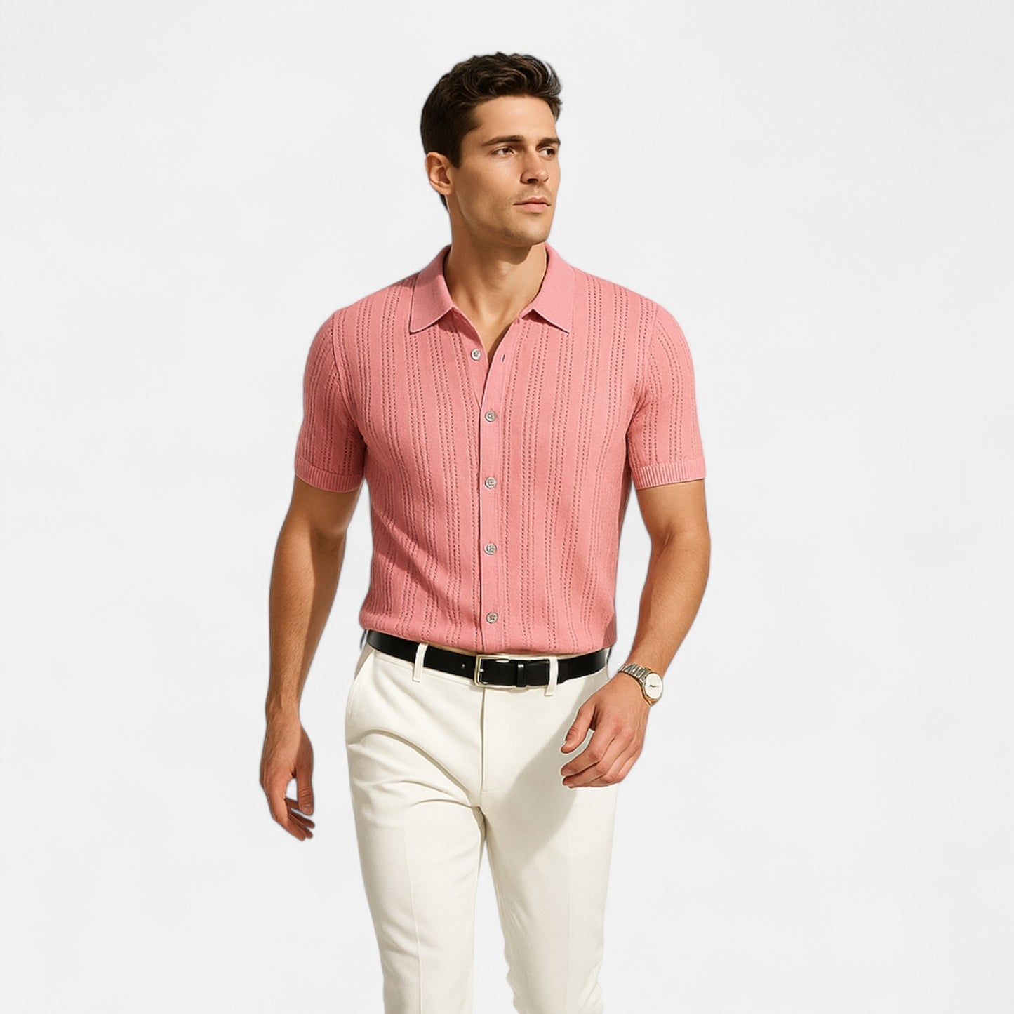 Mireve | Chemise Décontractée Homme à Manches Courtes – Élégance Aérée, Confort Estival