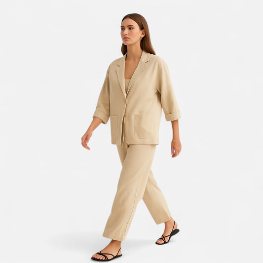 Mireve | Ensemble en Lin Élégant pour Femme – Légèreté Naturelle, Raffinement Estival