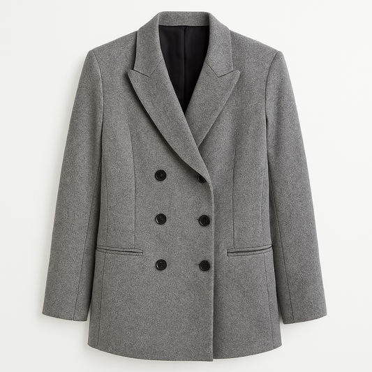 Mireve | Manteau femme à double boutonnage en laine mélangée