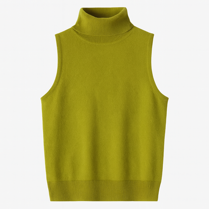 Mireve | Pull col montant en tricot sans manches pour femme