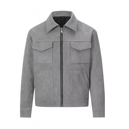 Mireve | Veste en daim surdimensionnée de style luxueux pour homme