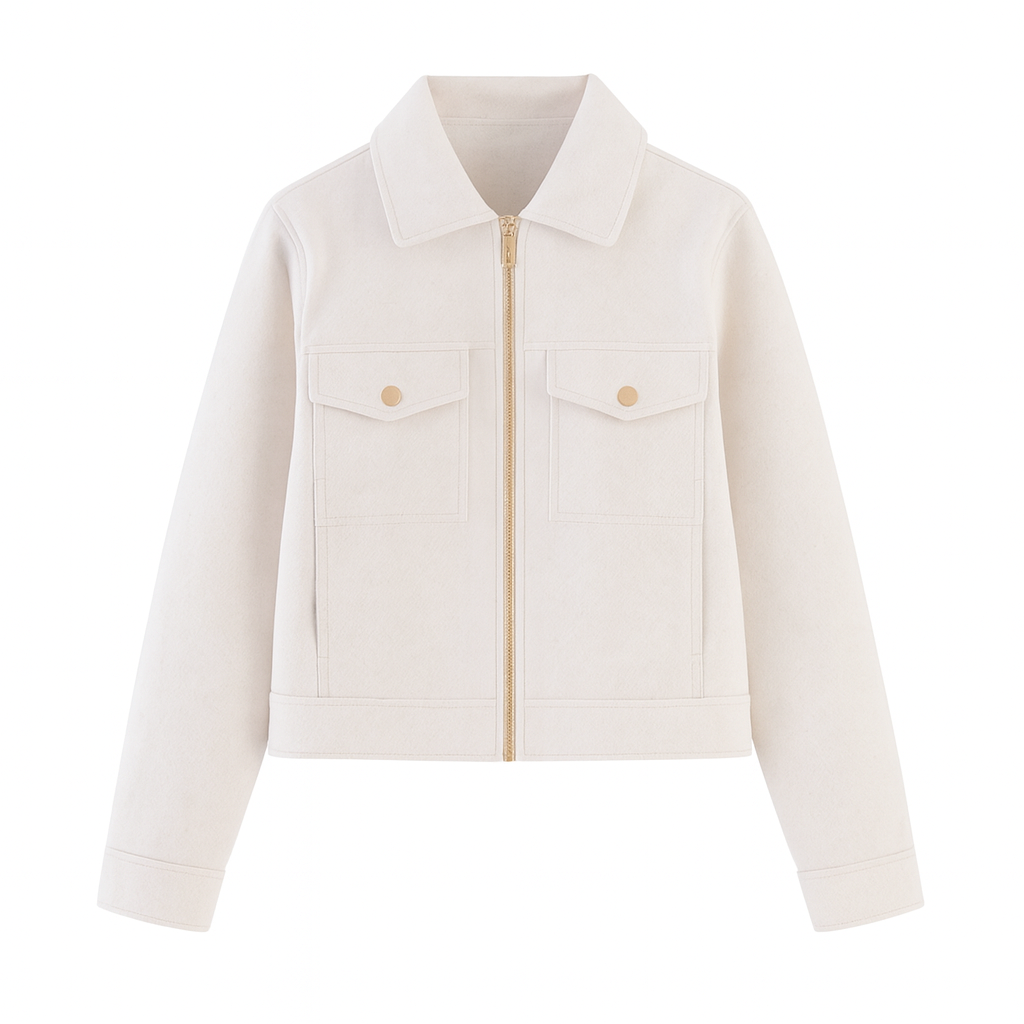 Mireve | Veste zippée à manches longues et revers souples