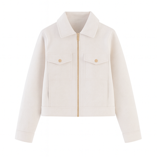 Mireve | Veste zippée à manches longues et revers souples