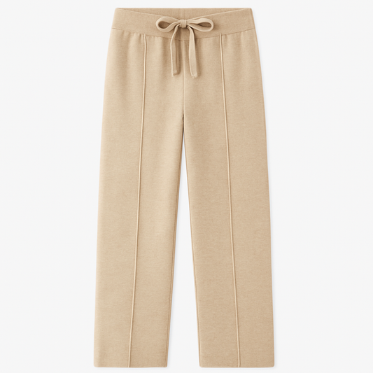 Mireve | Chameau Pantalon décontracté taille haute en cachemire pour femme