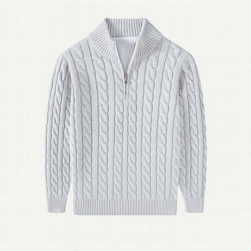 Mireve | Pull tricoté demi-zip pour homme