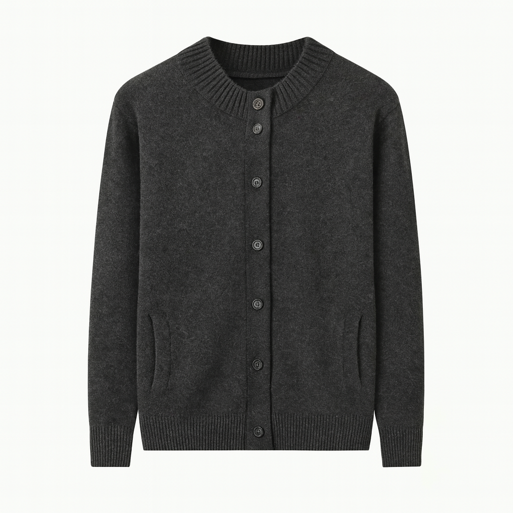 Mireve | Cardigan décontracté à col montant en pure laine