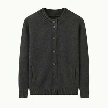 Mireve | Cardigan décontracté à col montant en pure laine