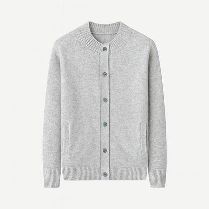 Mireve | Cardigan décontracté à col montant en pure laine
