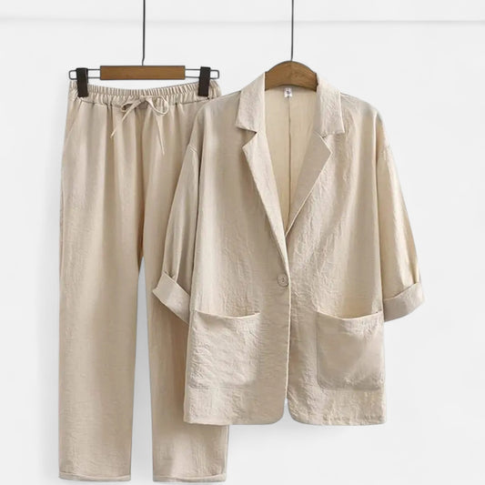 Mireve | Ensemble en Lin Élégant pour Femme – Légèreté Naturelle, Raffinement Estival