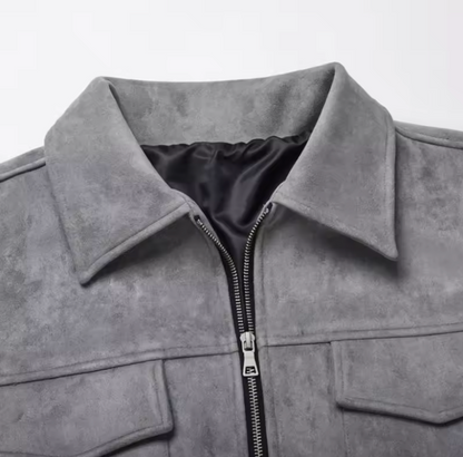 Mireve | Veste en daim surdimensionnée de style luxueux pour homme