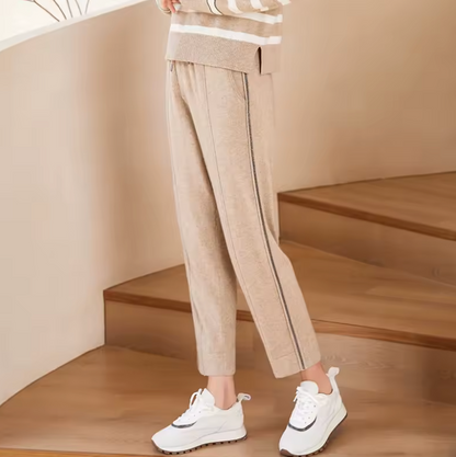 Mireve | Chameau Pantalon décontracté taille haute en cachemire pour femme