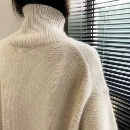 Mireve | Pull tricoté à col montant en cachemire pour femme