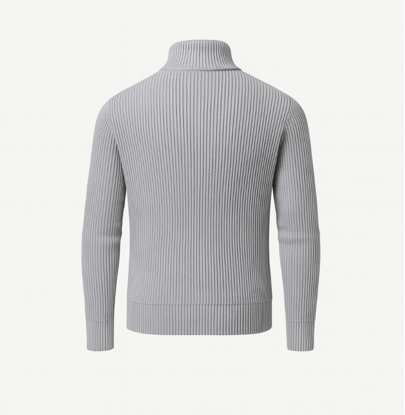 Mireve | Gris Cardigan zippé en cachemire pour homme