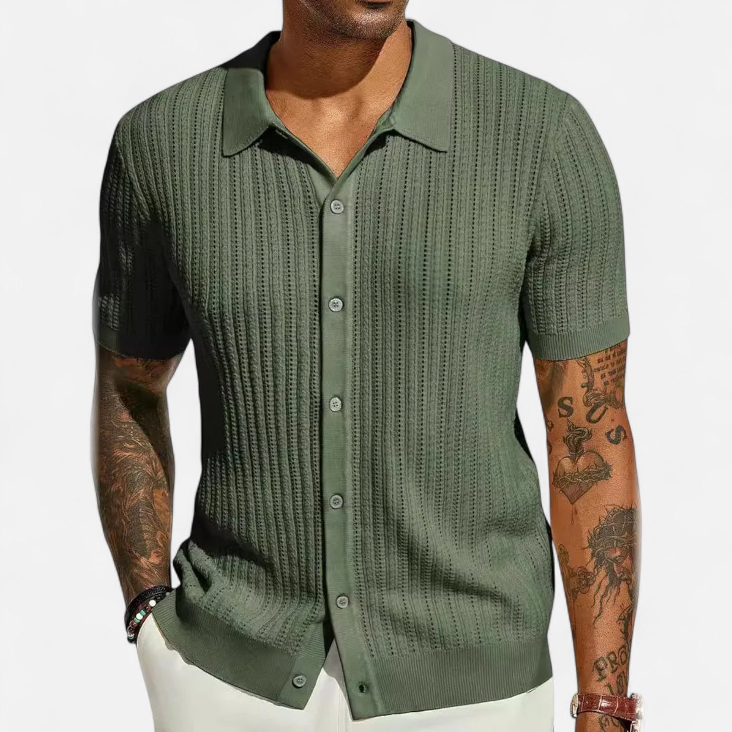 Mireve | Chemise Décontractée Homme à Manches Courtes – Élégance Aérée, Confort Estival