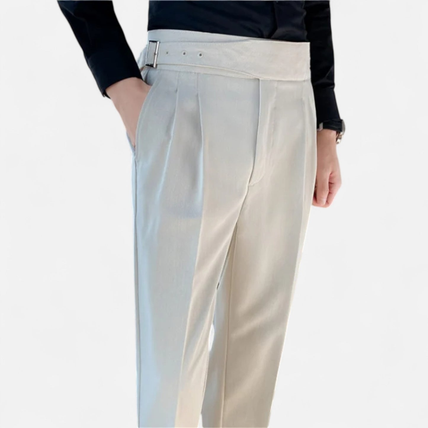 Mireve | Pantalon Taille Haute Ceinturé pour Homme