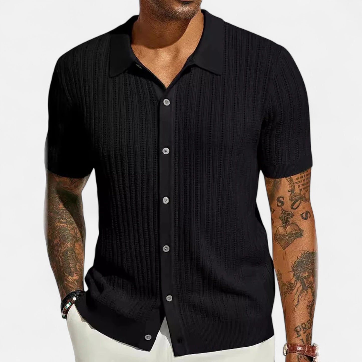 Mireve | Chemise Décontractée Homme à Manches Courtes – Élégance Aérée, Confort Estival