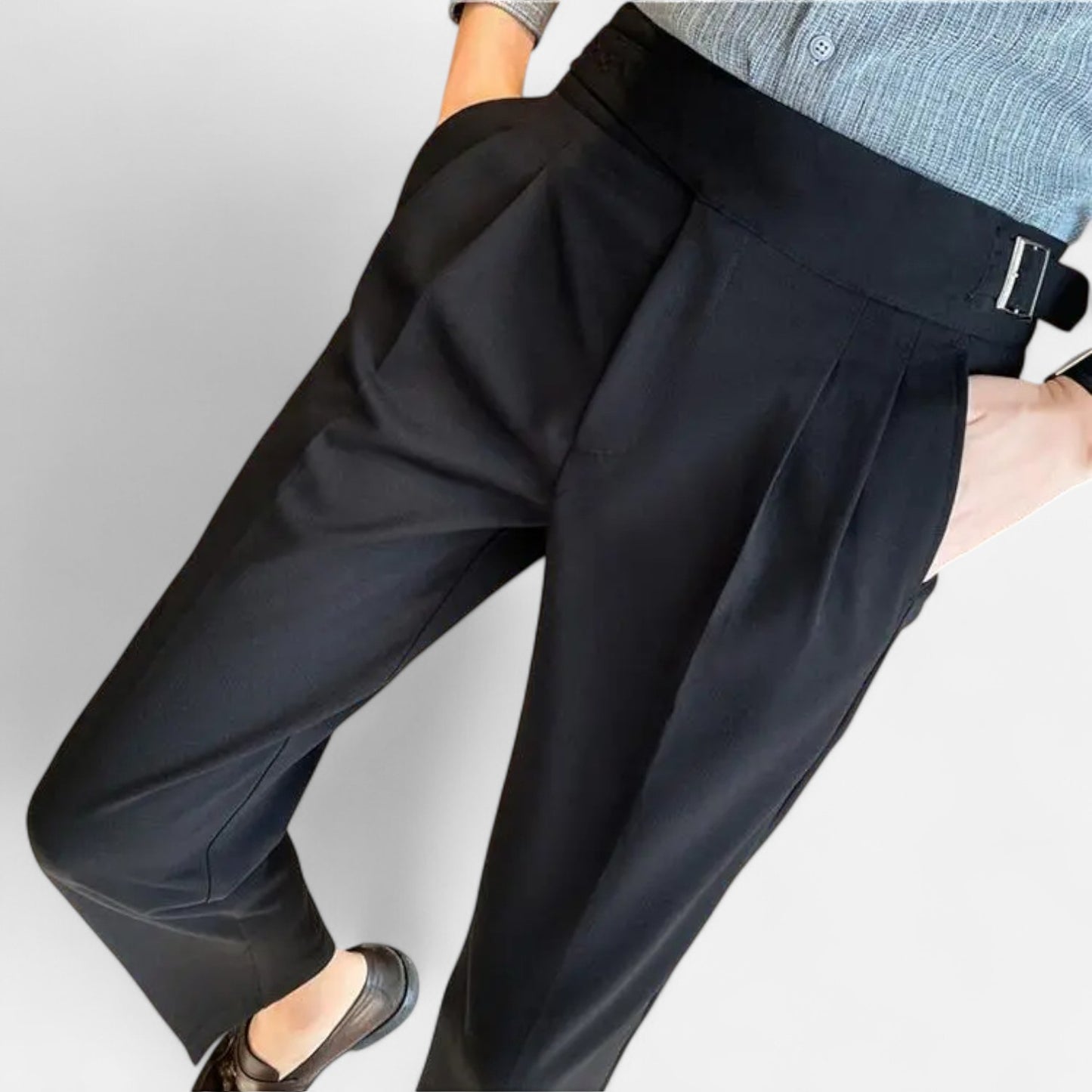 Mireve | Pantalon Taille Haute Ceinturé pour Homme