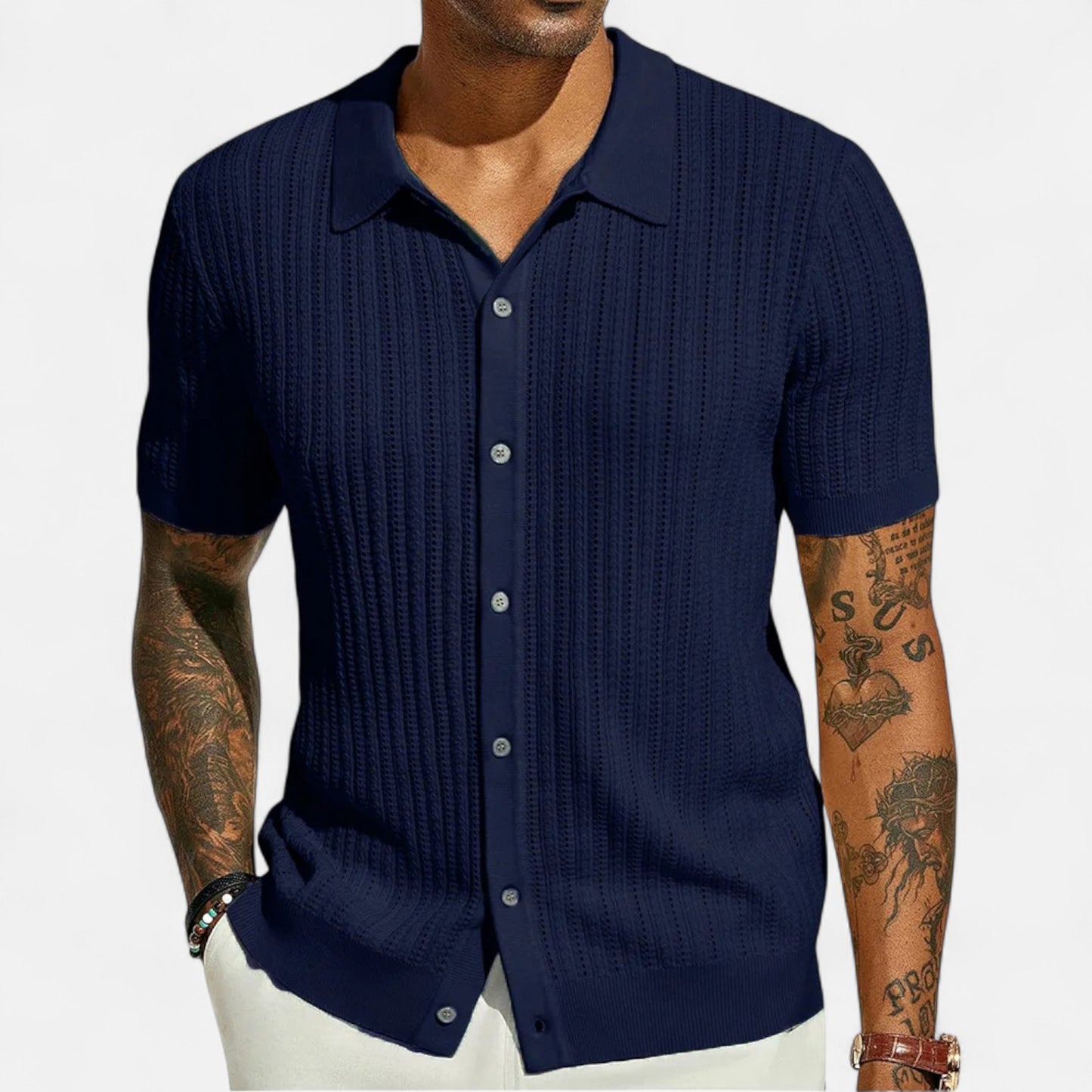 Mireve | Chemise Décontractée Homme à Manches Courtes – Élégance Aérée, Confort Estival