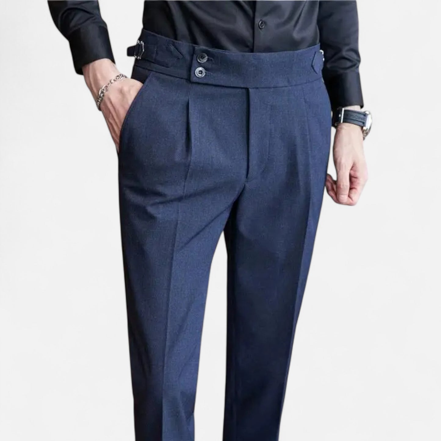 Mireve | Pantalon Taille Haute Ceinturé pour Homme