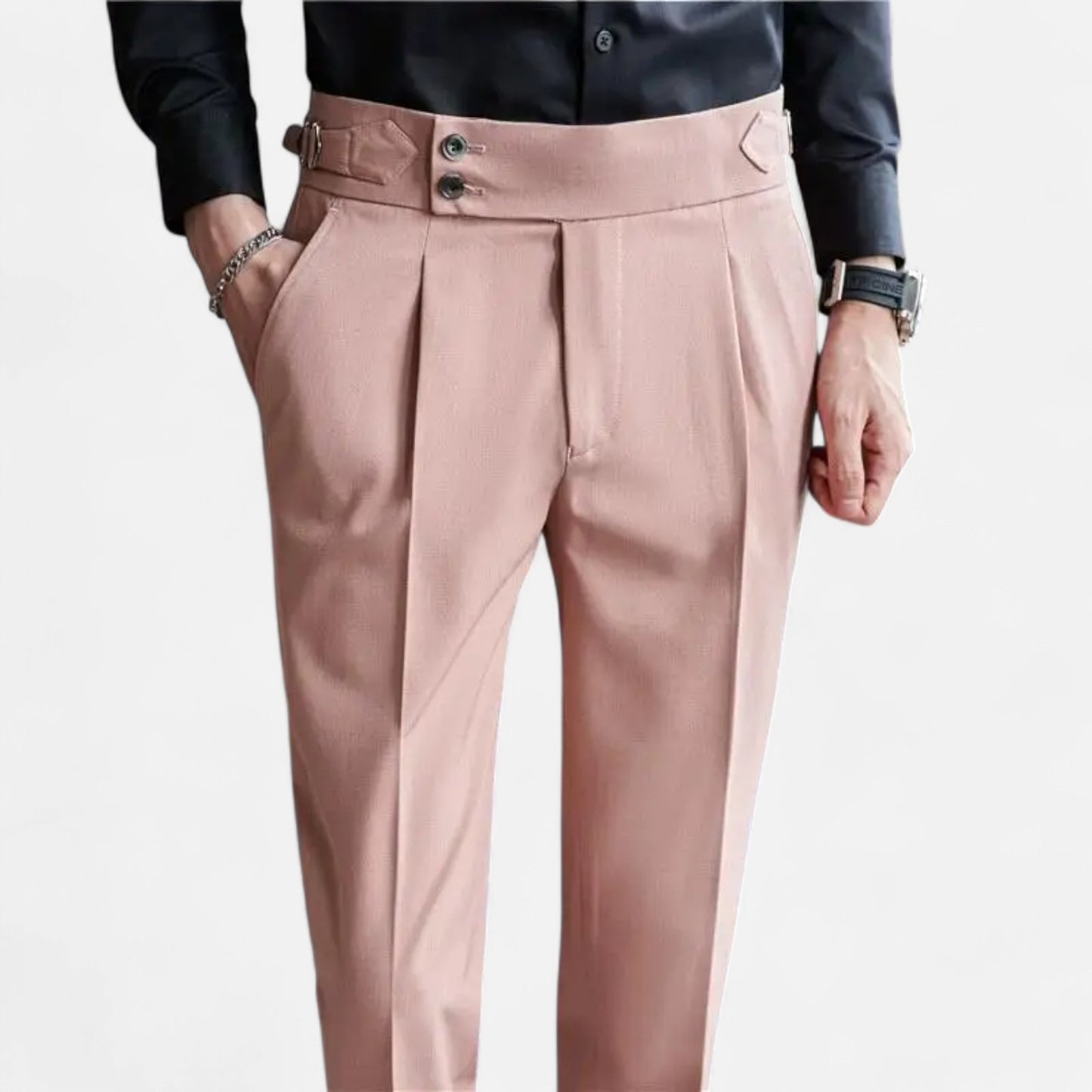 Mireve | Pantalon Taille Haute Ceinturé pour Homme