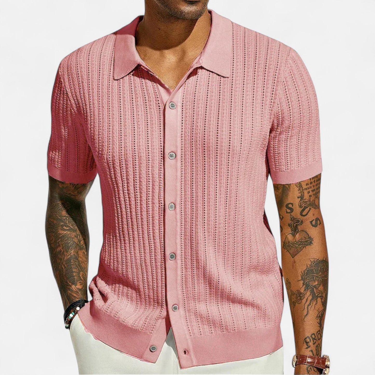 Mireve | Chemise Décontractée Homme à Manches Courtes – Élégance Aérée, Confort Estival