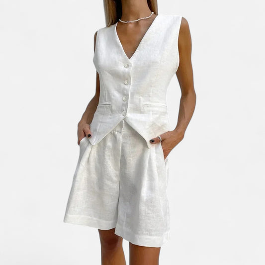 Mireve | Ensemble Sans Manches en Coton-Lin pour Femme