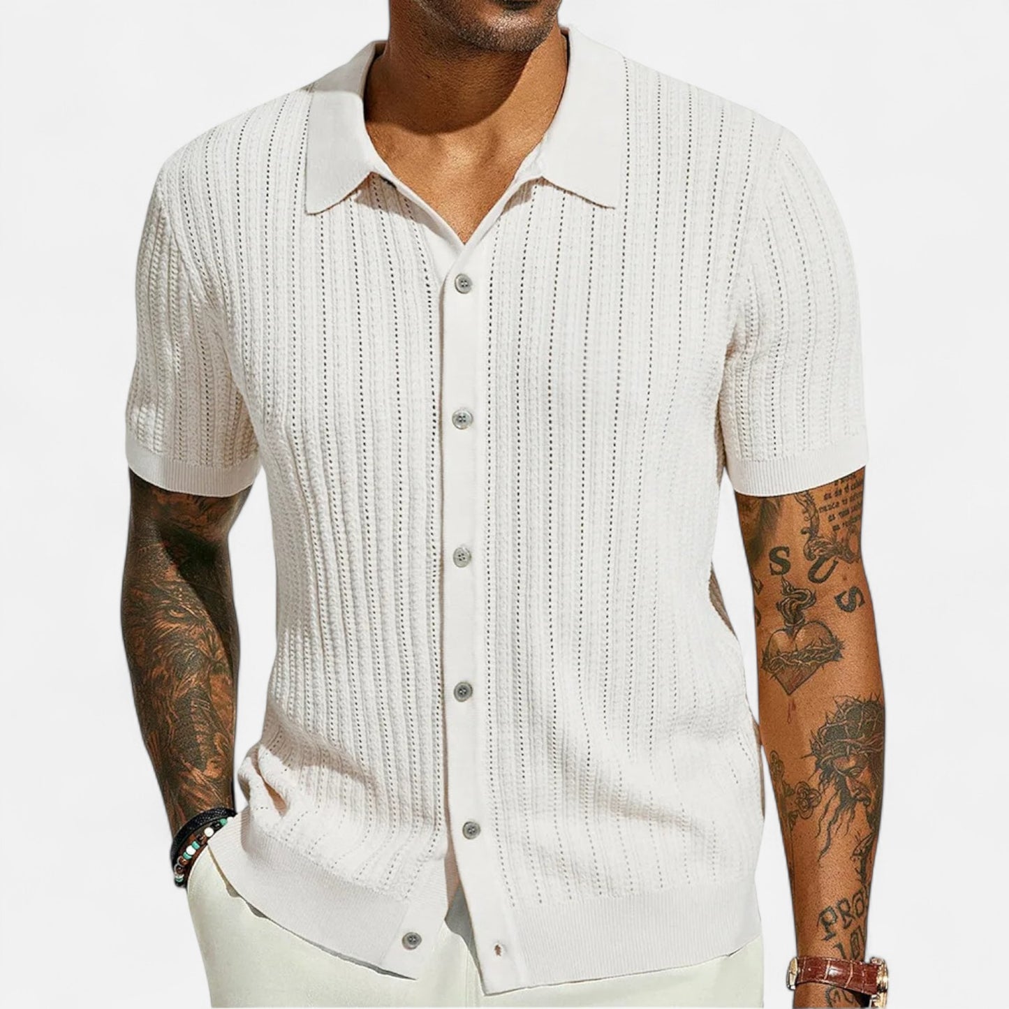 Mireve | Chemise Décontractée Homme à Manches Courtes – Élégance Aérée, Confort Estival